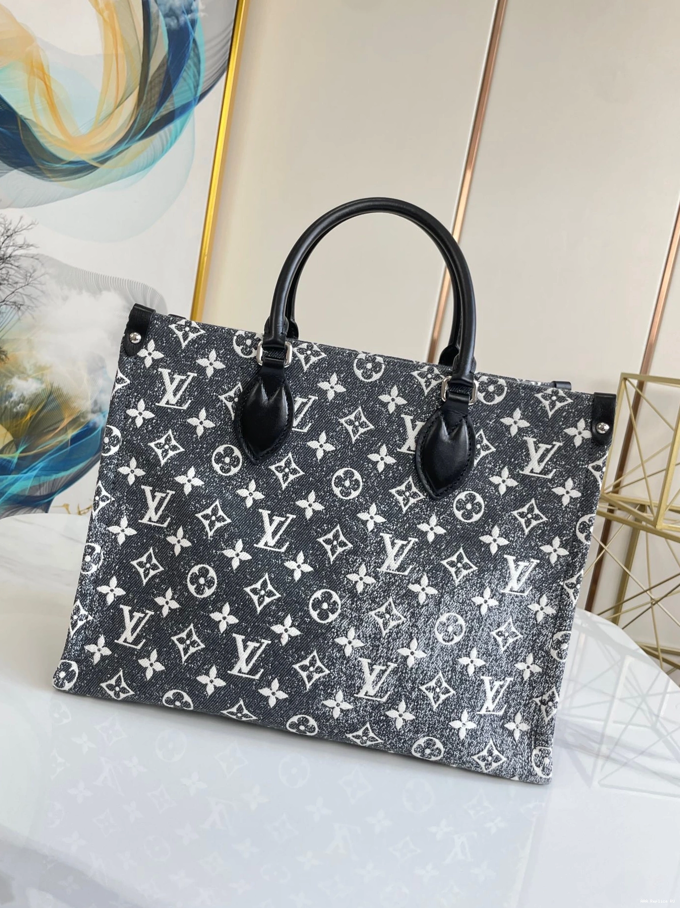 Aaa replica bags VUITTON ONTHEGO LOUIS MM 0718